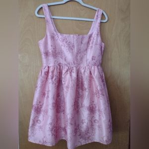 Forever 21 pink floral mini dress, size medium
